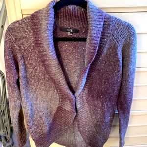 Purple cardigan